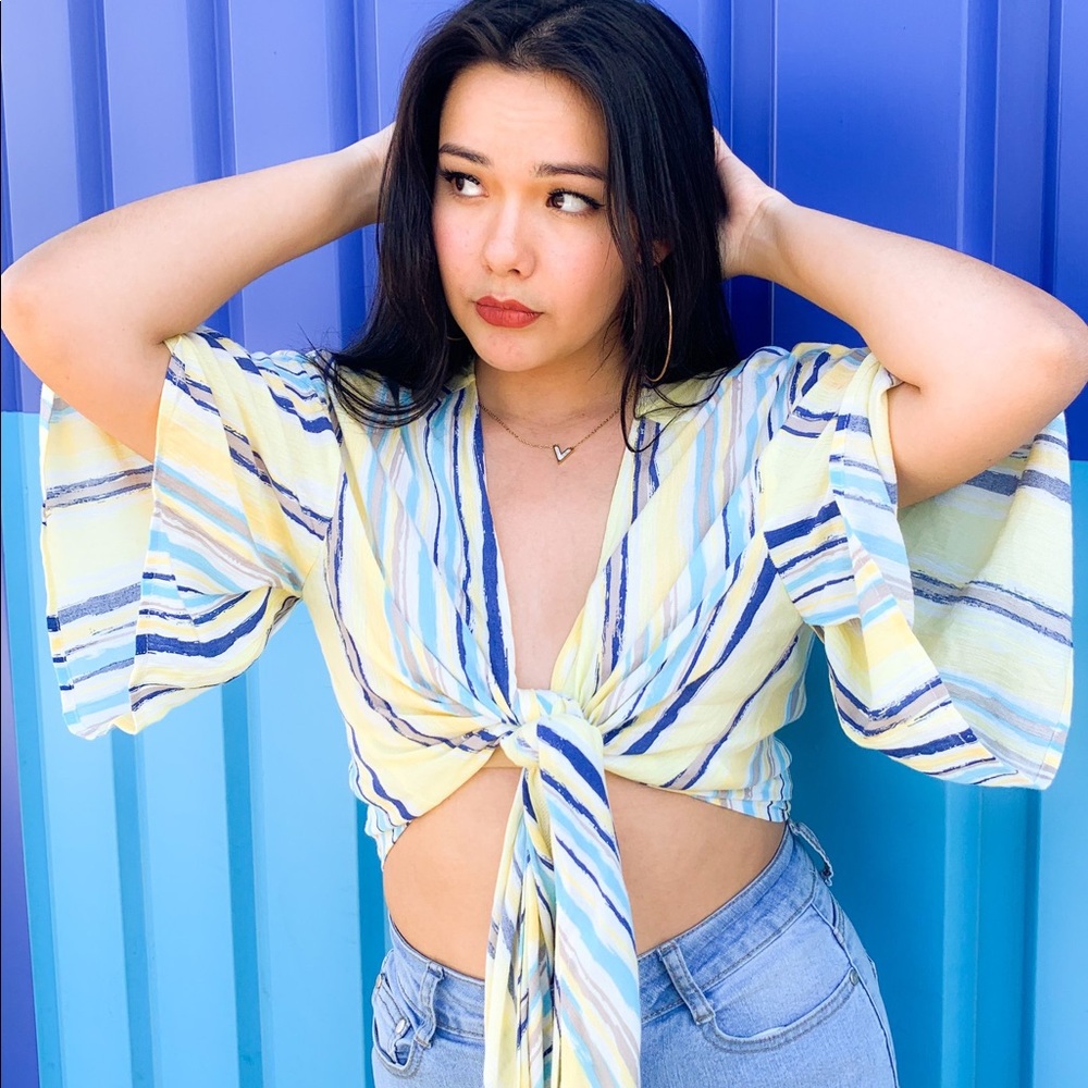 Sail Away Crop Tie Top